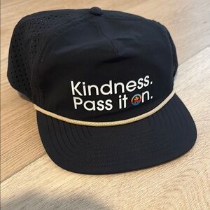 NWOT Black Melin Cap with Kindness Message Small pocket for cash or key